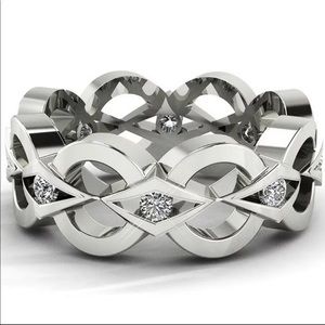 New Women’s 925 Silver Diamond Girls Ring